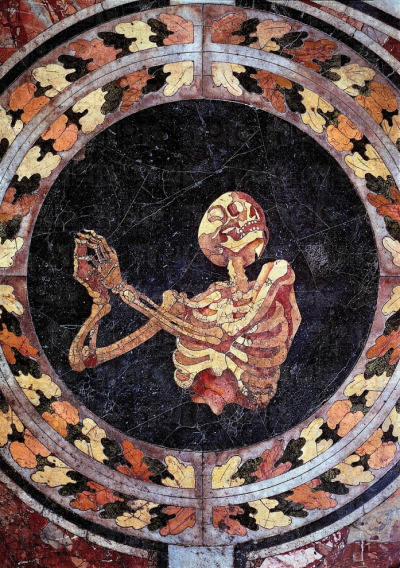 Skeleton Praying (c. 1600s)
Marble floor of the Cornaro Chapel